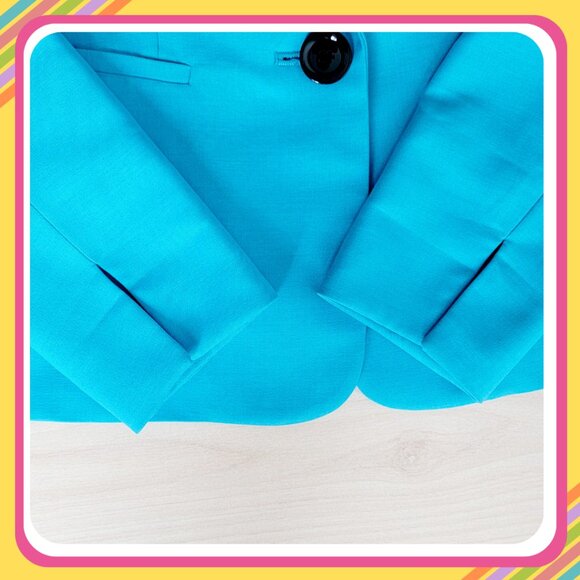 Black Label by Evan Picone Blue Blazer - Size 4 - Picture 4 of 6